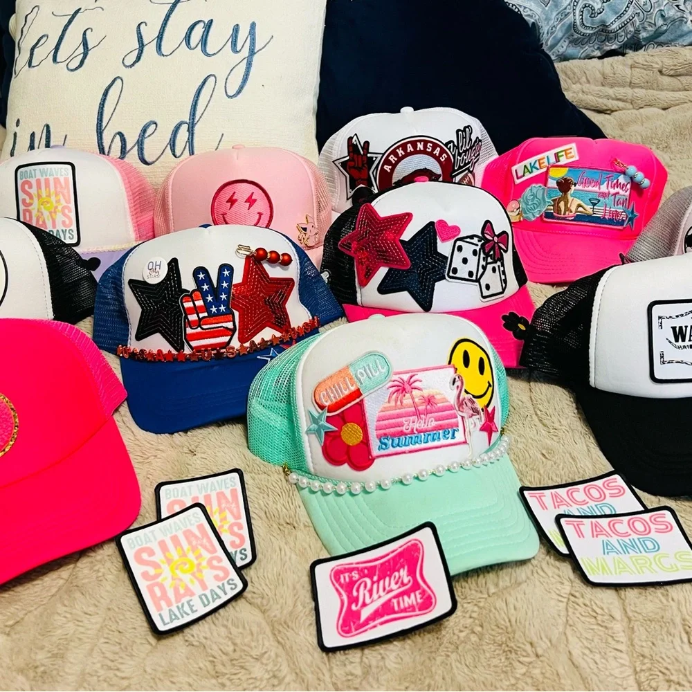 Custom designed hats you pick theme/colors christmas Halloween sports Disney